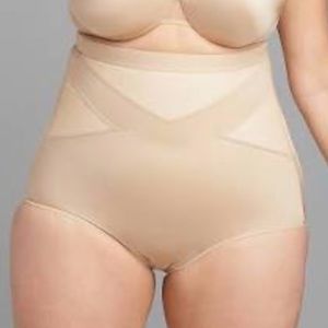 Shape by Cacique High-Waist Brief Only; Cafe Mocha; 22/24